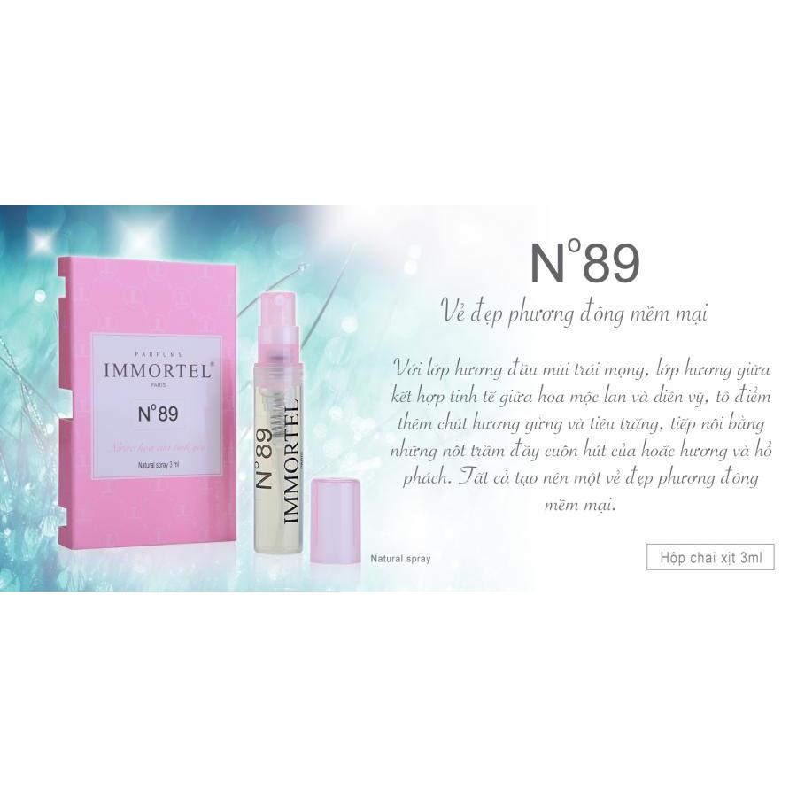 Nước hoa nữ IMMORTEL No89 Eau De Parfum 3ml