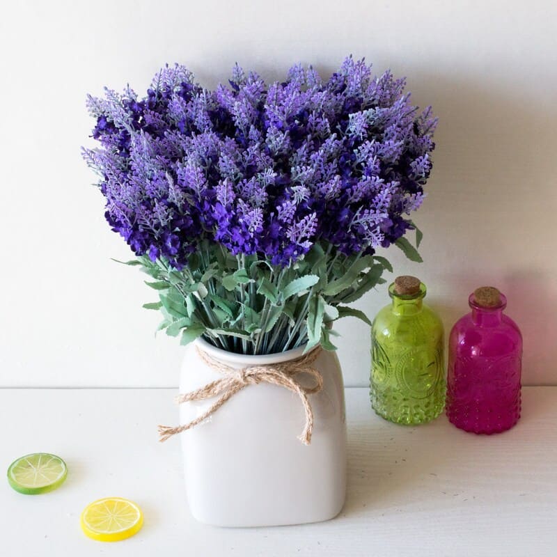 Cành Hoa giả, Hoa lavender trang trí để bàn làm việc