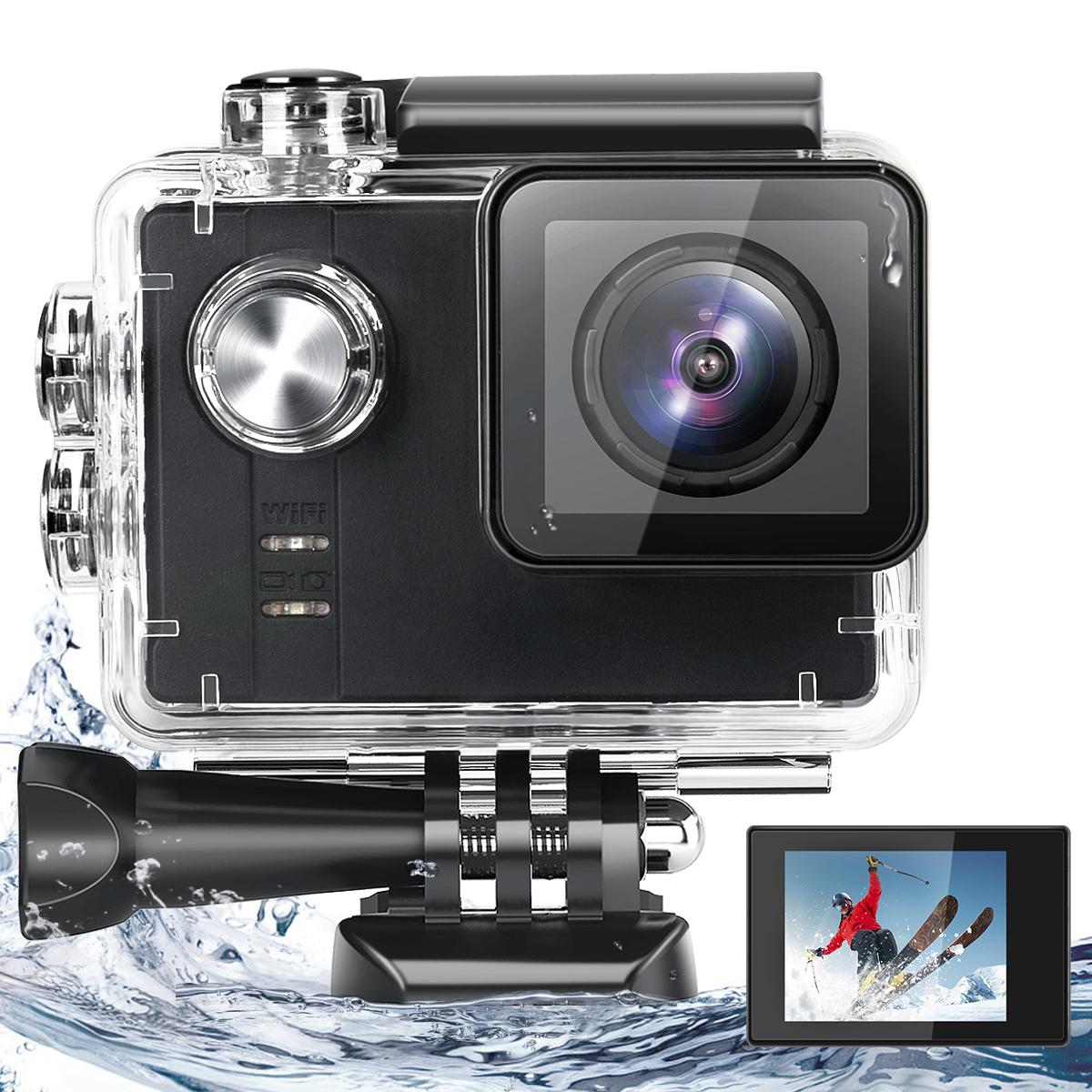 Máy ảnh hành động Wimius So91 Camera 4K WiFi HD 40m với pin dưới nước camera camera mũ bảo hiểm thể thao cam 20mp ảnh