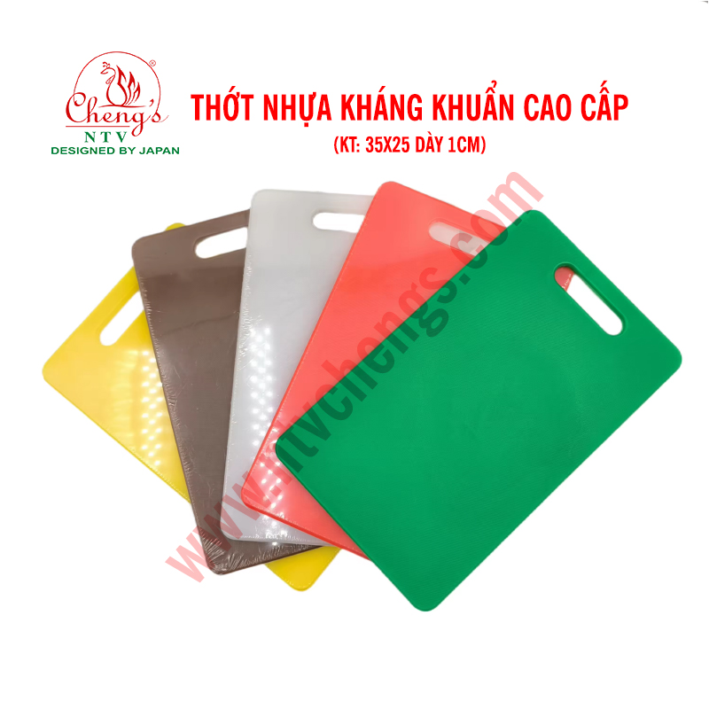 Thớt nhựa PP chữ nhật cao cấp dày 2cm NTV Cheng's, Chứng nhận FDA Hoa Kỳ - Dùng trong nhà hàng khách sạn | Hàng nhập khẩu