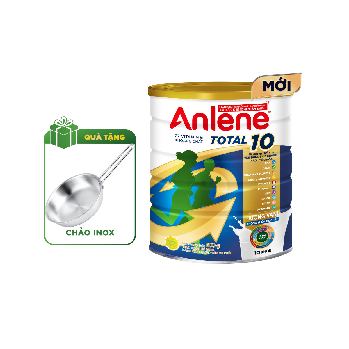 Combo 2 Sữa Bột Anlene Gold Movepro 3X Hương Vanilla (Hộp Thiếc 400g) + tặng 1 lon cùng loại (date 07/2025)