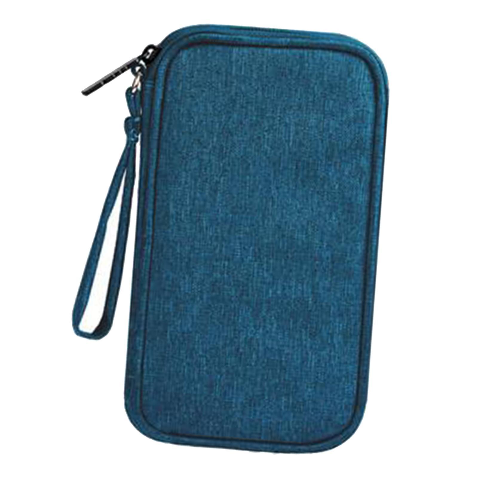 Portable Earphone USB Data Charger Cable Organizer Storage Bag Black
