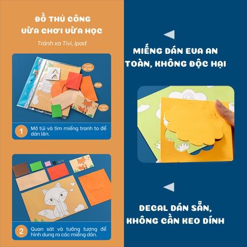 Đồ chơi giáo dục - Tranh ghép hình 3D, tăng tính sang tạo cho bé, An toàn sức khoẻ