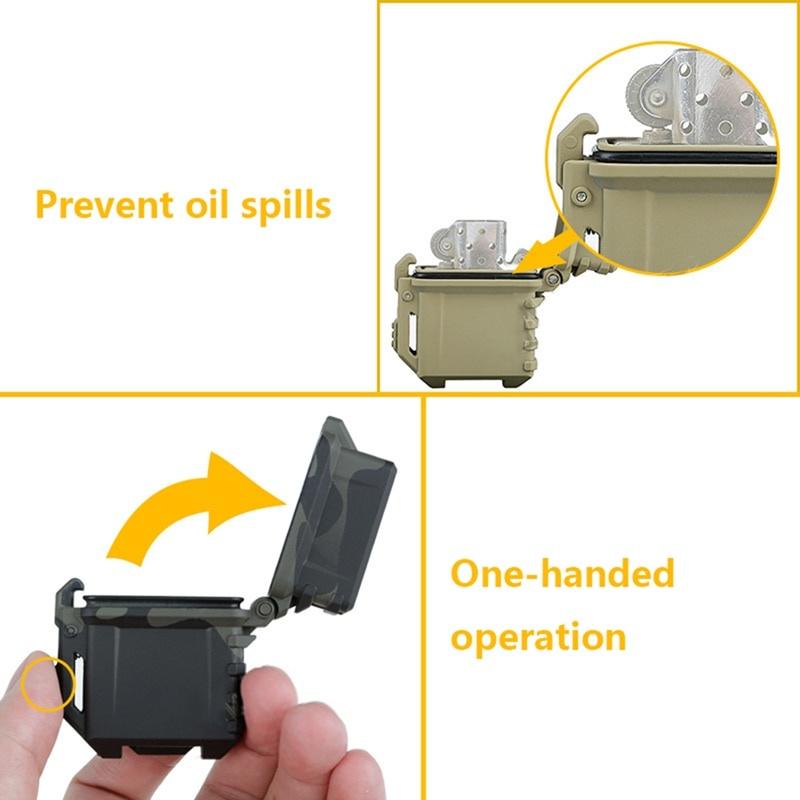 Outdoor multitool tools Lighter Storage Case Universal Portable Box Container Organizer Holder For Zippo Inner Tank