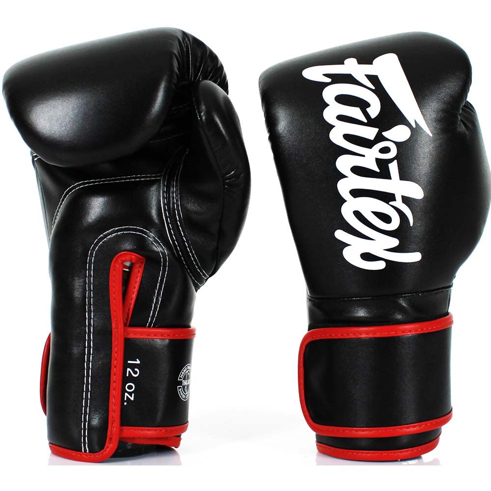 Găng Tay Fairtex Bgv14 Microfiber Leather Đen Đỏ (Made in ThaiLand) - Boxing/ MuayThai/ Kickboxing Training