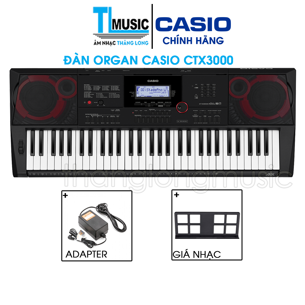 Đàn Organ Casio CT-X3000 Kèm Ad + Giá Nhạc