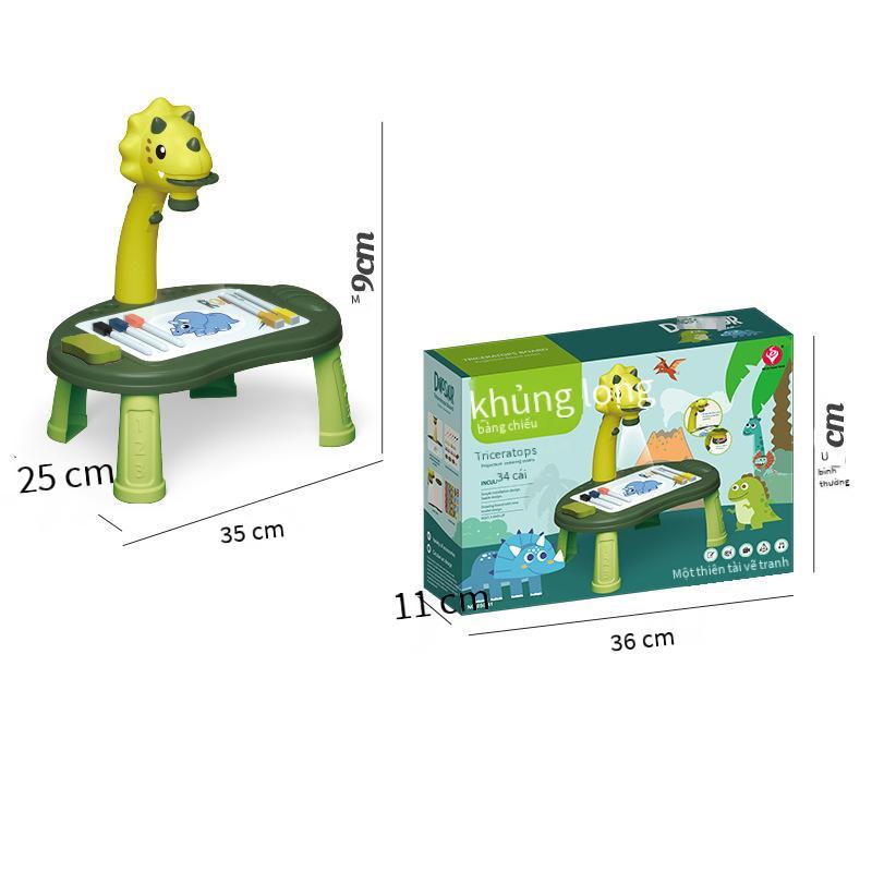 Phong cách mới nhất Amazon khủng long chiếu bảng vẽ bảng vẽ đồ chơi trẻ em giáo dục sớm máy chiếu graffiti bảng câu đố vẽ và viết