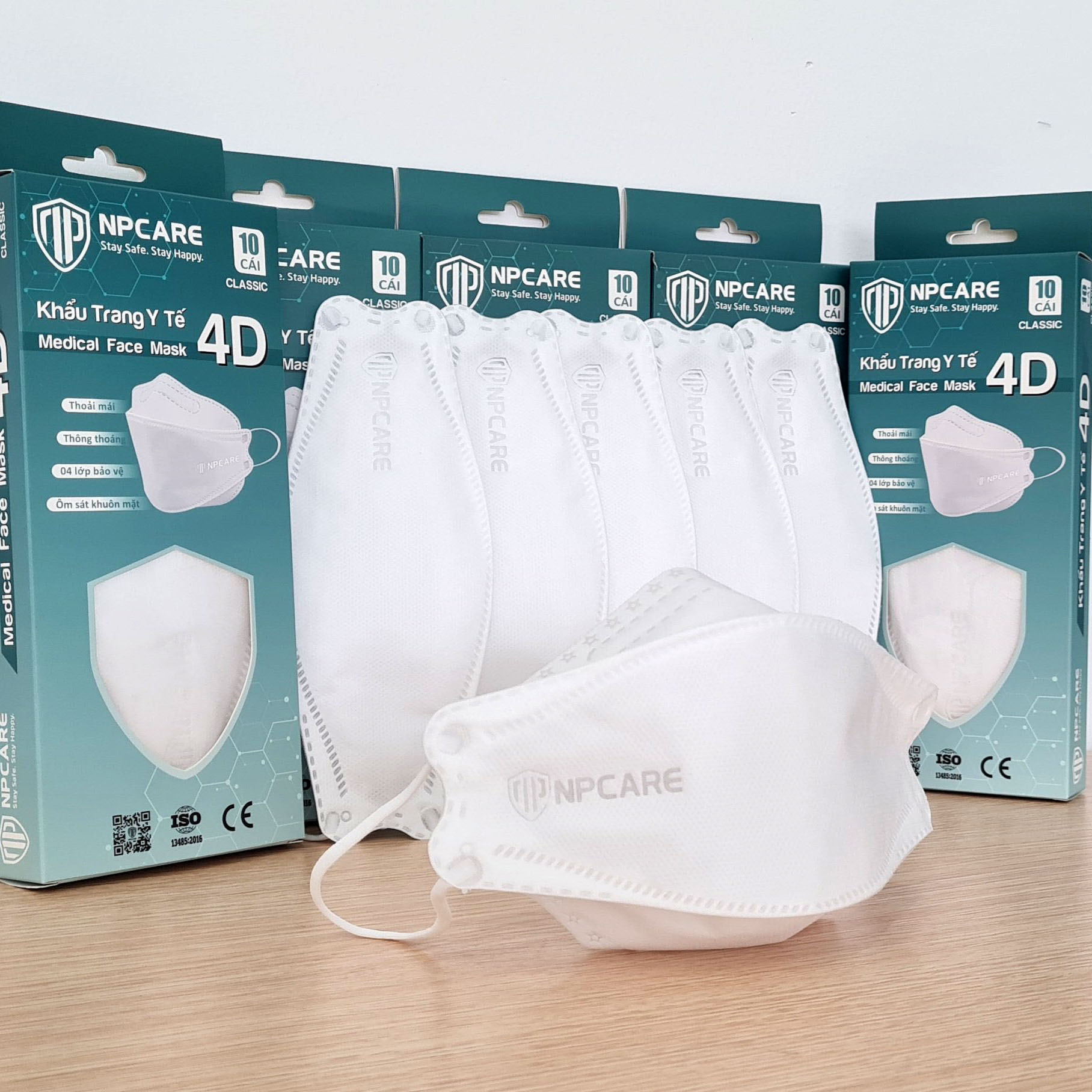 Khẩu trang y tế 4D NPCARE Classic Trắng