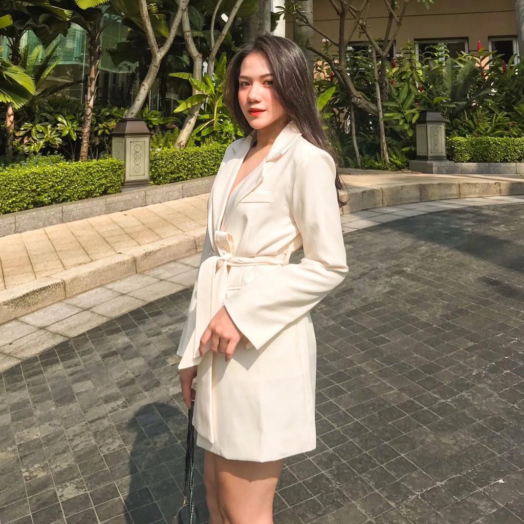 Áo khoác Blazer nữ nịt dây đẹp, phong cách hàn LXK77085