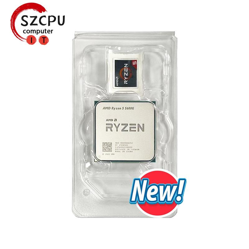 AMD Ryzen 5 5600G MỚI R5 5600G 3.9 GHz Six Core Twelve-THREAD 65W CPU Processor L3 = 16M 100-000000252 AM4 MỚI nhưng không có quạt
