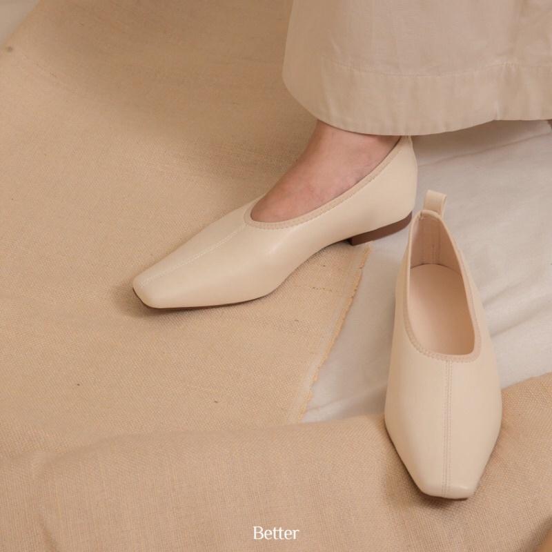 Giày bệt nữ da mềm, vintage classic Hàn Better Shoes -100821008