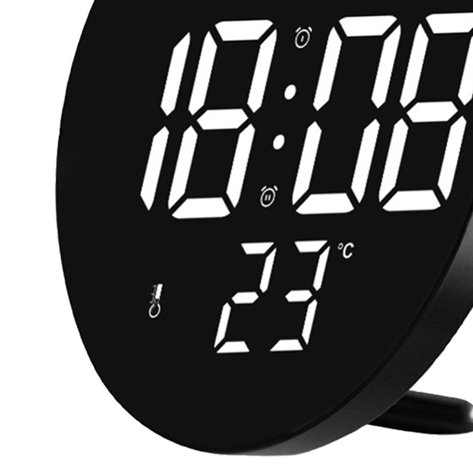 Digital Clock, 9" LED Digital Clock Large Display, with Remote Control, Adjustable Brightness, Calendar, Temperature, for Office, Bedroom