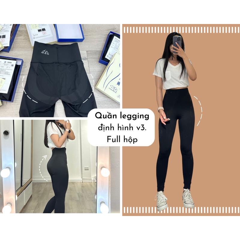 Quần legging cạp cao gen bụng nâng mông dáng dài,chất liệu su đúc mềm mại co giãn chống xước