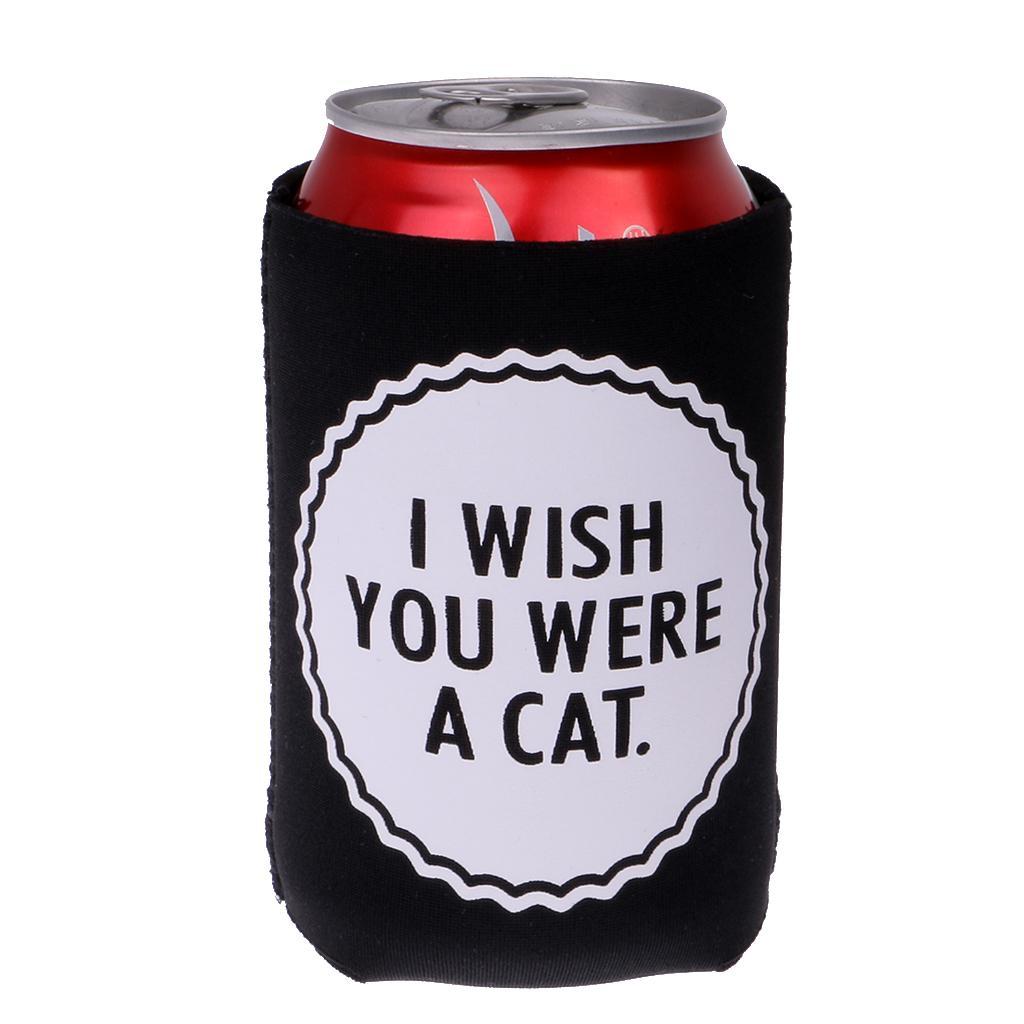 Set 2pcs Stubby Beer Tin Can Cooler Sleeve Chilling Wrap Holder Party Favor