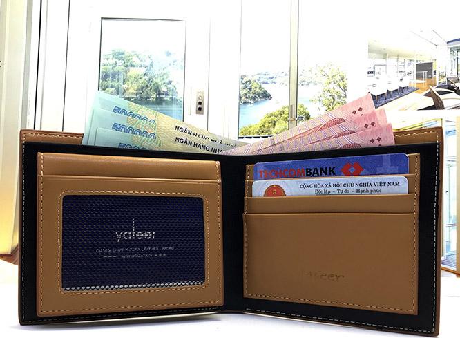 Ví , bóp da nam cao cấp có hộp và túi làm quà tặng