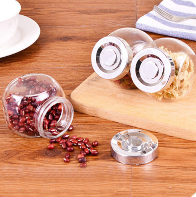 Hũ Thủy Tinh 2 Đáy Nắp Nhựa Xi Bạc 50ml | 180ml | 380ml | 480ml , Tùy chọn Dung Tích
