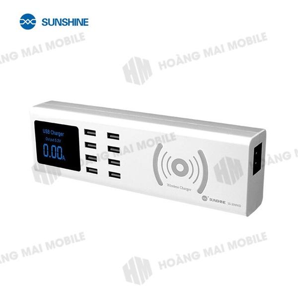 Sạc báo dòng SUNSHINE SS-309WD hỗ trợ sạc không dây (8 cổng)