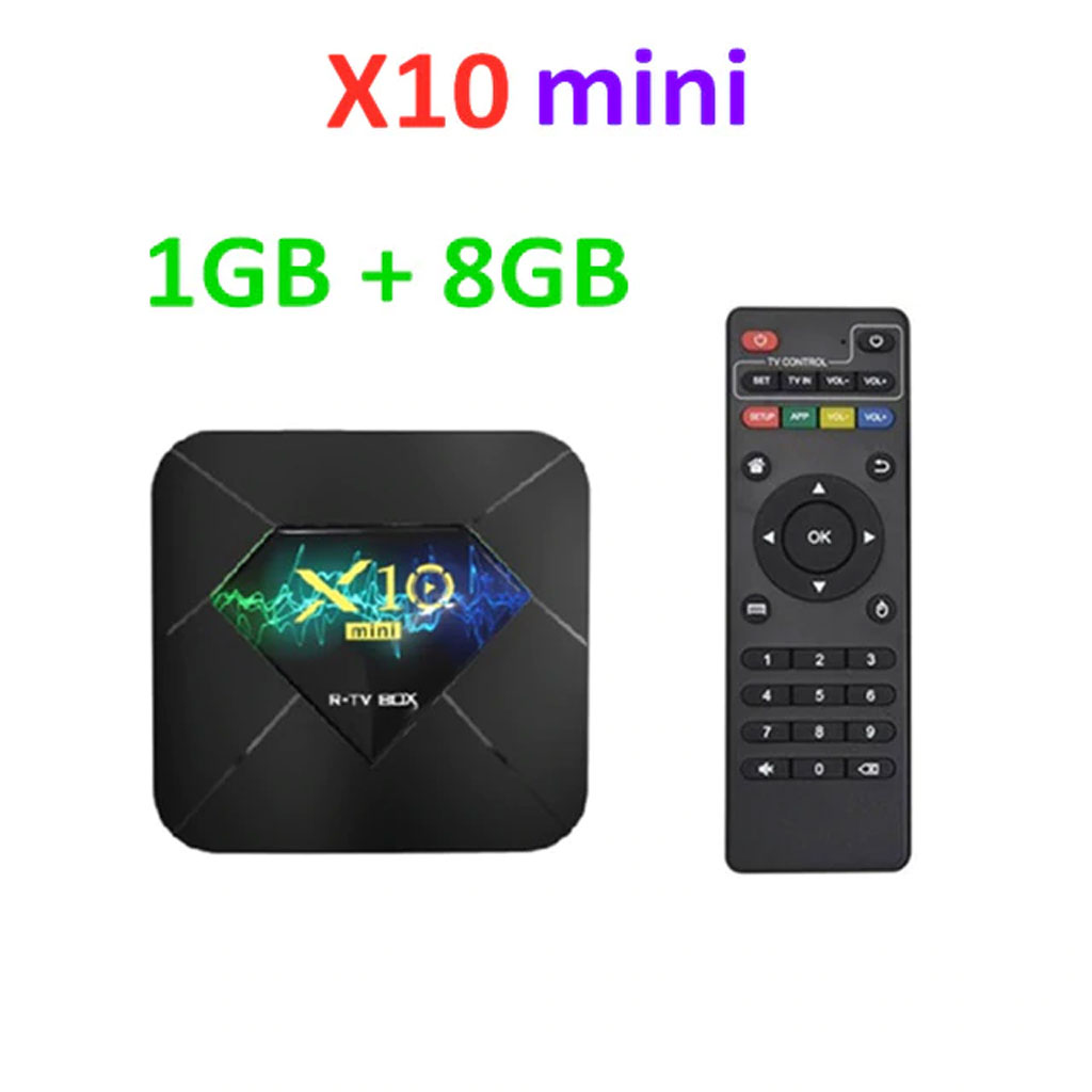 Android TV Box X10 Mini, RAM 2G Và Bộ Nhớ Trong 16G ,Chipset Allwinner H313 , Media Player 2.4G WIFI Xử Lí Nhanh Hơn.