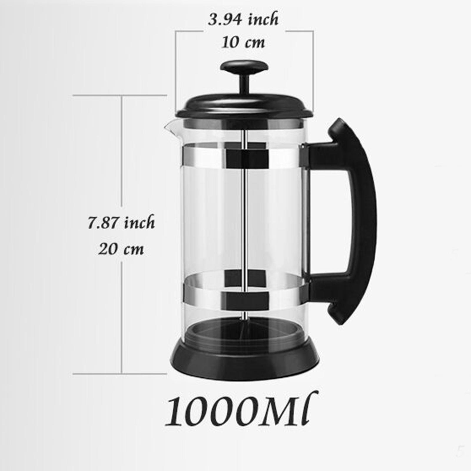 34Oz 1000ml French Coffee Press Tea Maker Heat Resistant Durable Handle