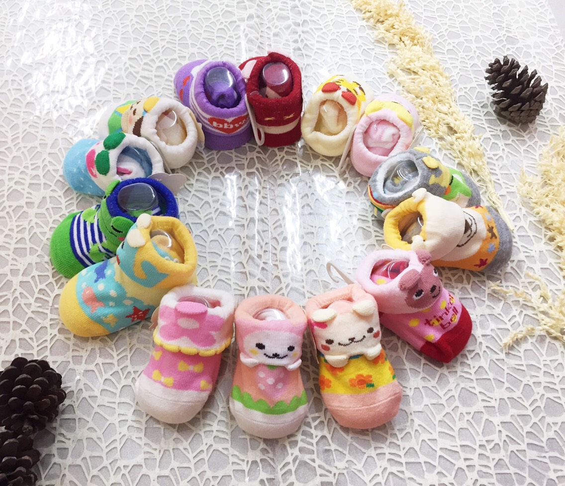 Combo 5 đôi vớ sơ sinh/ tất sơ sinh cho bé 0-6 tháng