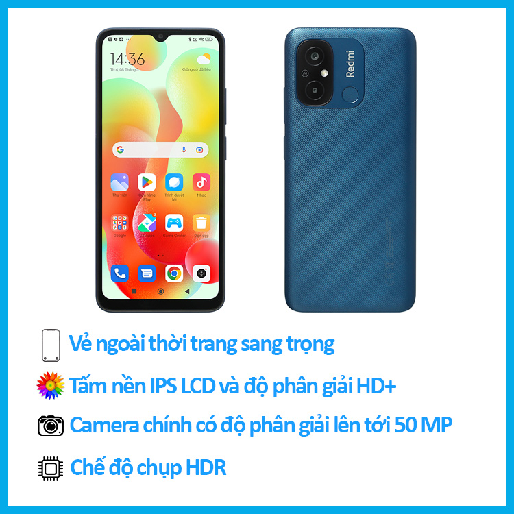 Điện Thoại Xiaomi Redmi 12C 4GB/64GB - Hàng Chính Hãng