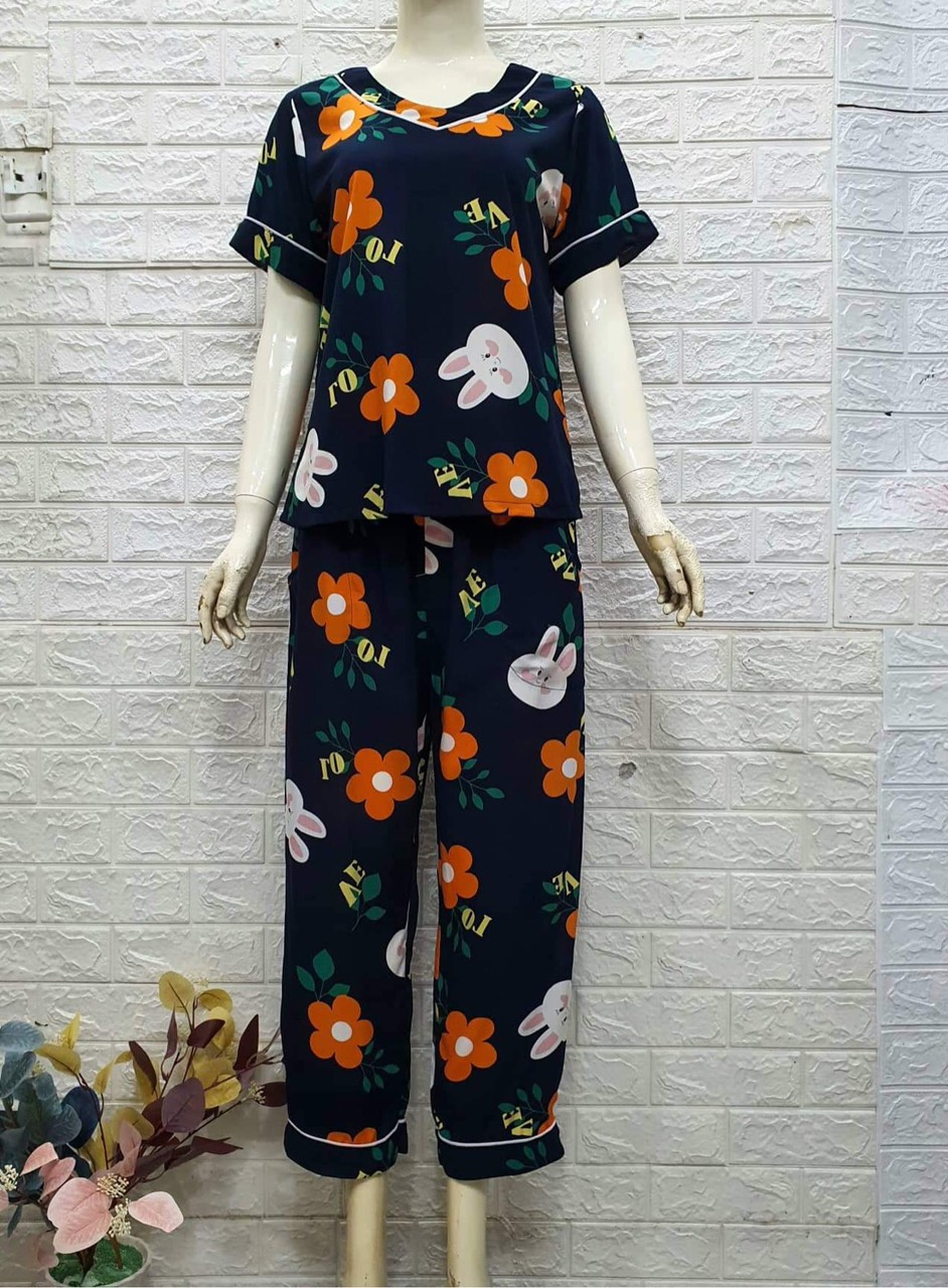 [40kg - 80kg] Đồ Bộ Măc Nhà, Đồ Bộ Nữ Tole (Lanh) 2 Da Tay Quần Lỡ (Dài 85cm) Tay Ngắn Bigsize, Màu Số 1