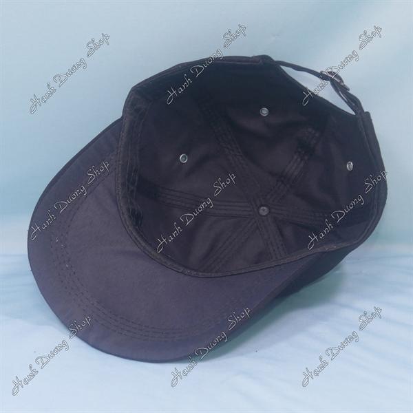 Nón kết thêu lá cờ Việt Nam hàng 2 lớp có đóng sò, có khóa phía sau vòng đầu 56-60cm( NSV01) - Đen