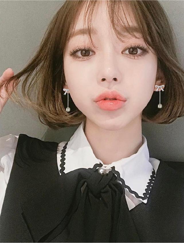 Bông tai nơ đá zircon dáng dài đính hạt