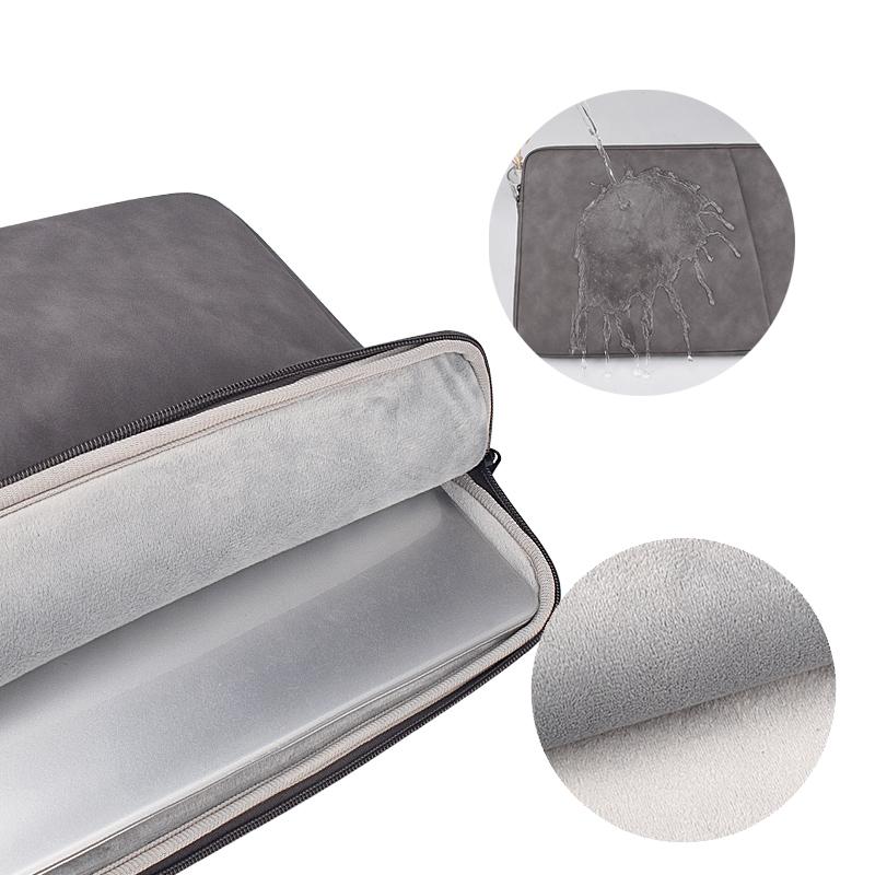 Chống Thấm Nước Mới Túi Đựng Laptop Macbook 13 Air Pro 14 15'6 Inch Pu Xách Tay Ốp Lưng Tay Nắp Máy Tính Xách Tay nam Nữ