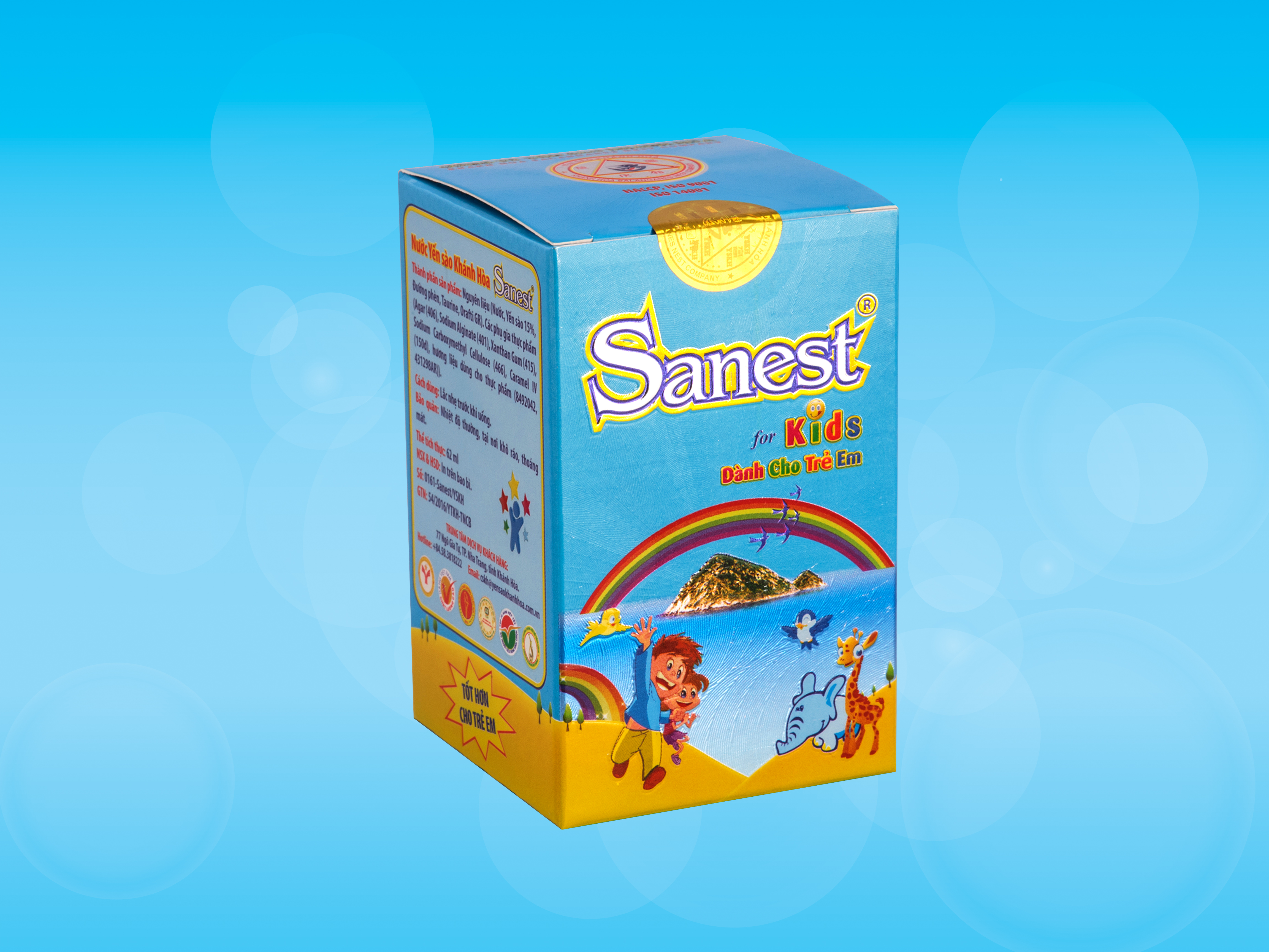Nước Yến sào Khánh Hòa Sanest Kids đóng lọ 62ml - 0161
