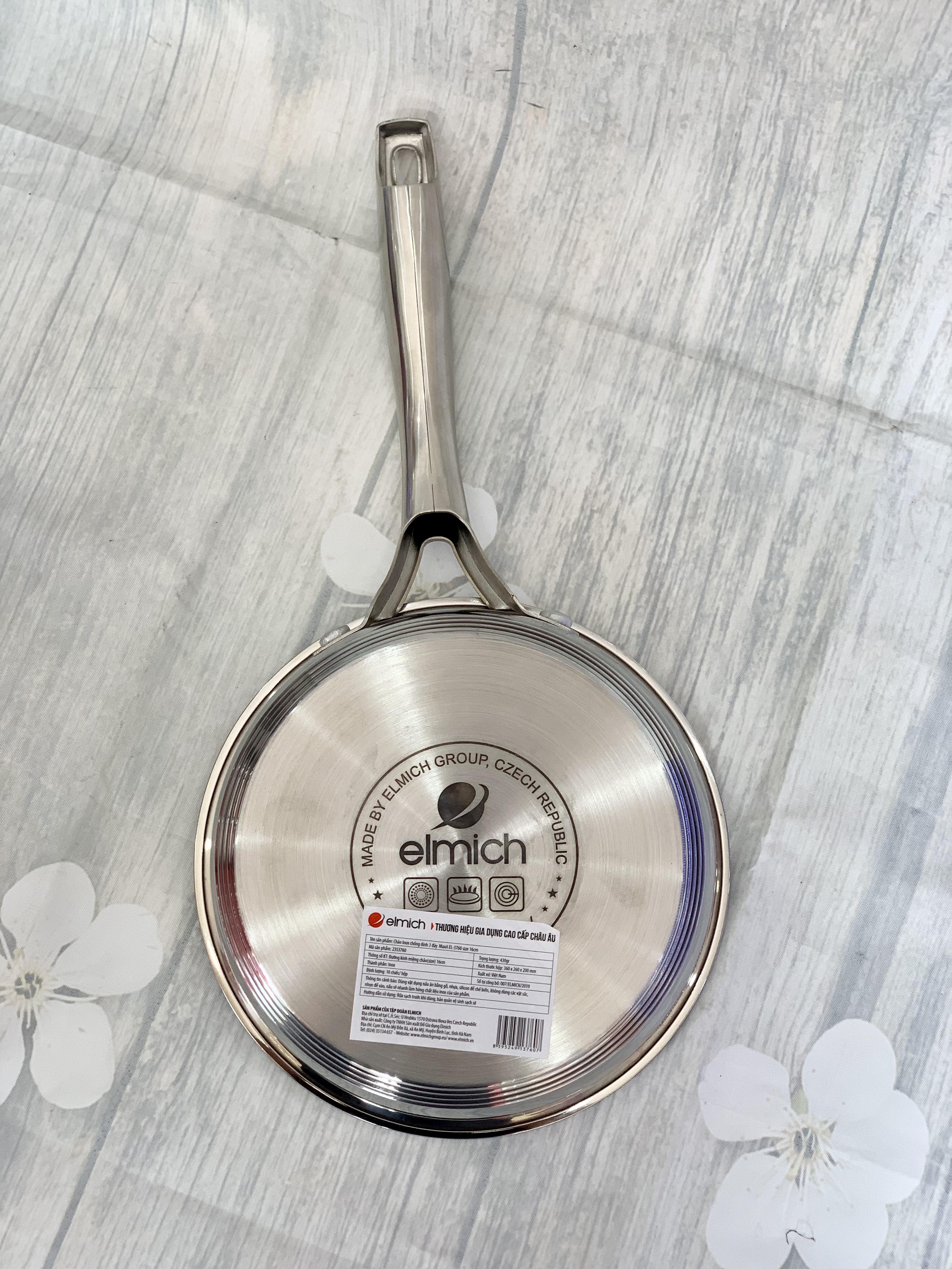 CHẢO INOX CHỐNG DÍNH ELMICH 3 ĐÁY MAX A 24CM