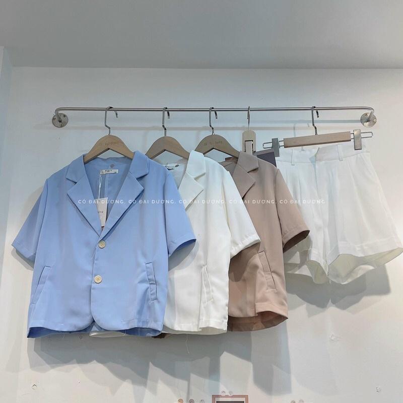 Áo blazer trơn cộc 1198