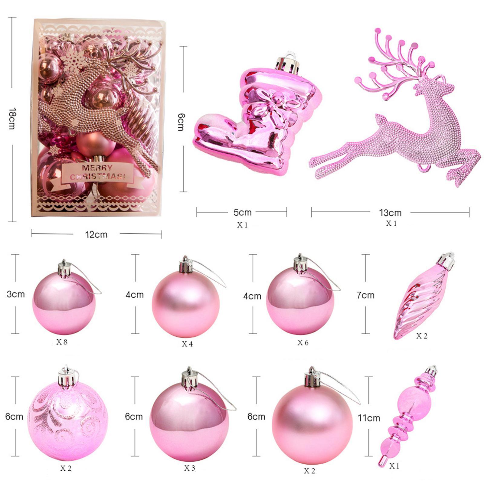 130Pcs Christmas Tree Ornaments Baubles for Home Decoration