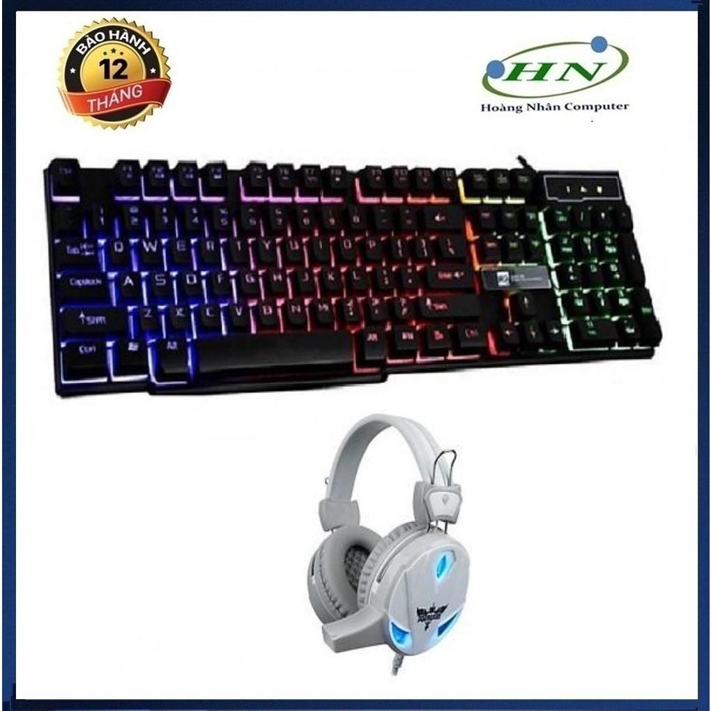 Bàn phím game R8 1822 led đa màu + Tai Nghe led Hàng chính hãng