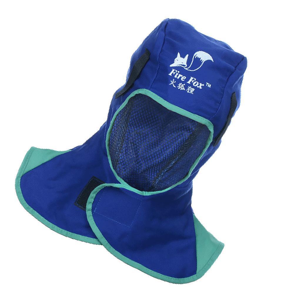 2 Pcs Flame Retardant Safety Welding Neck Head Protective Hood - Blue