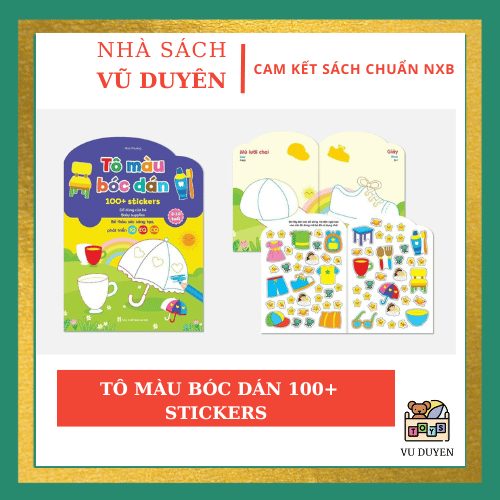 Sách - Tô Màu Bóc Dán 100+ Stickers Song Ngữ Anh - Việt Cho Bé Từ 2-10 Tuổi ( Bộ 6 cuốn )