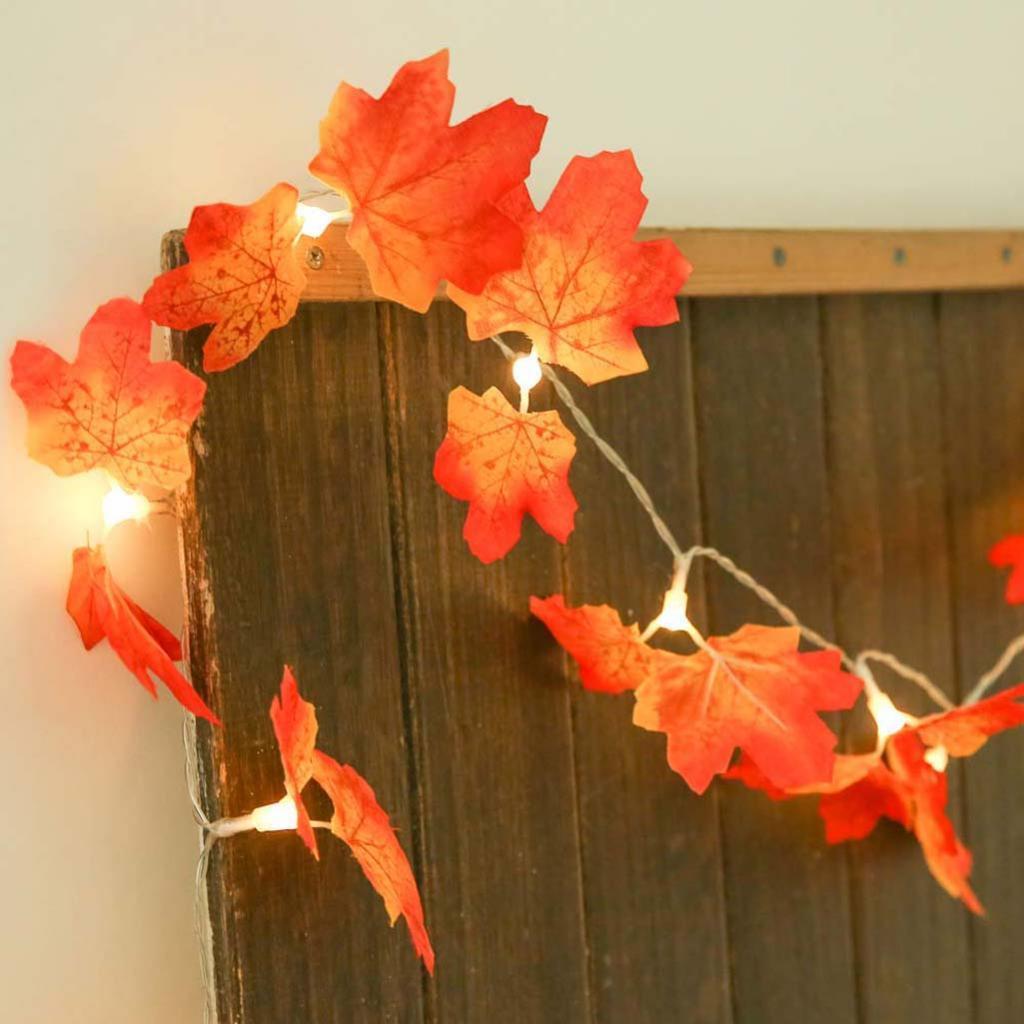 Christmas Lights Maple Leaf Lights 20-LED Fairy Lights Holiday Decoration
