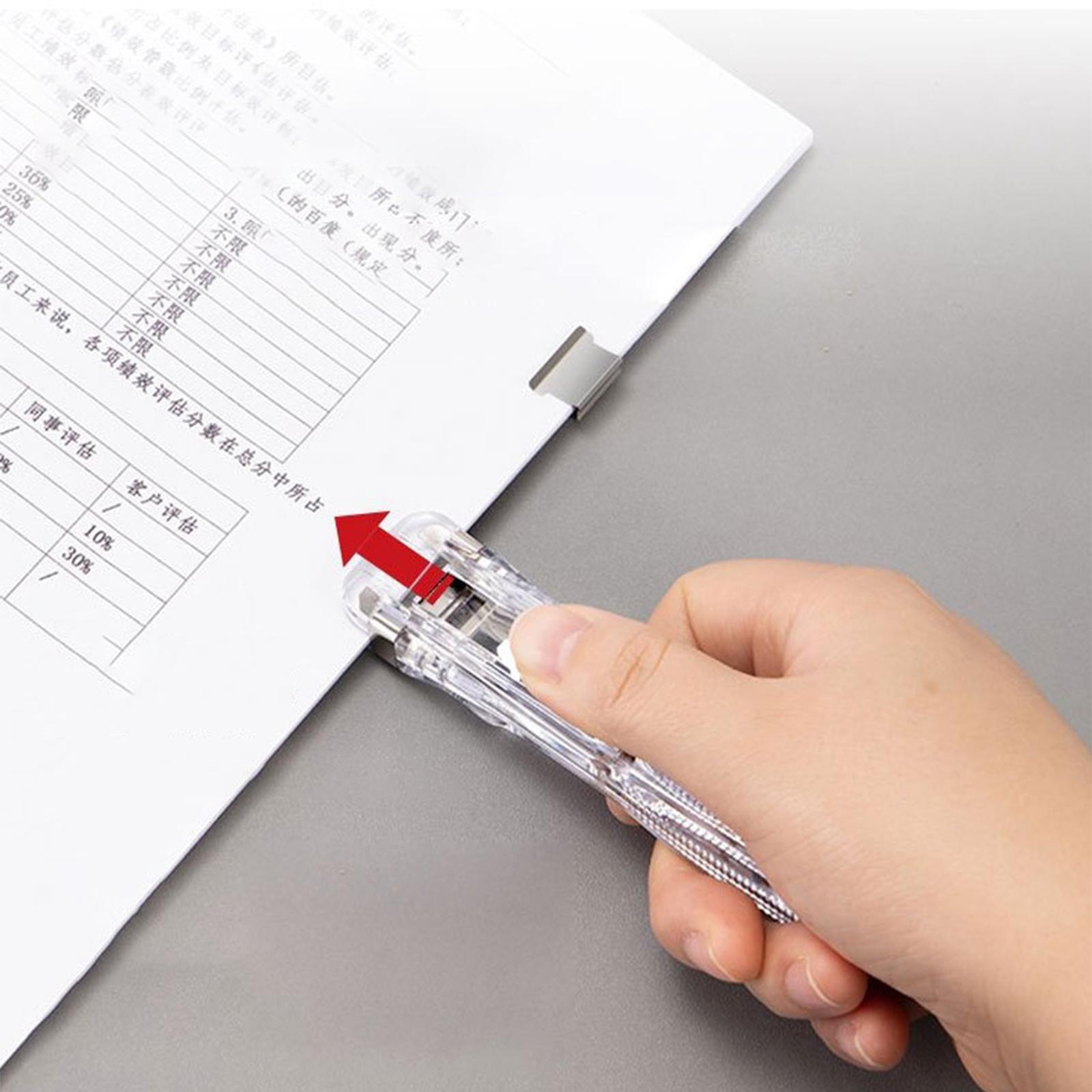 Mini Push Stapler with 100 Clips , 40 Sheet Capacity