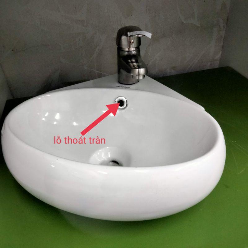 Ống thoát nước xiphong chậu sứ rửa tay lavabo có thoát tràn