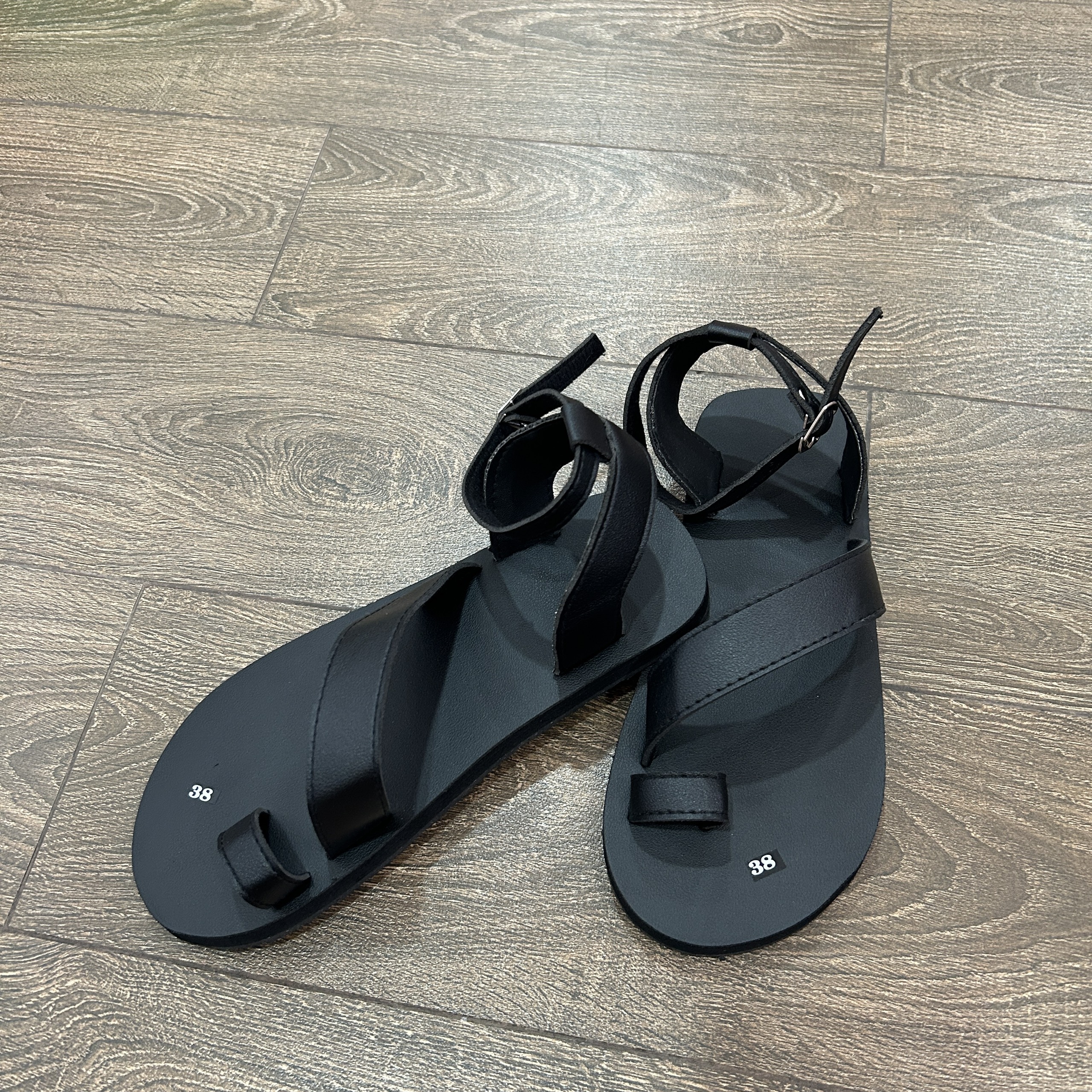 Dép sandal Nữ quai da mềm Đế bệt Cao Su ôm chân LYNA Sandal mã SD34