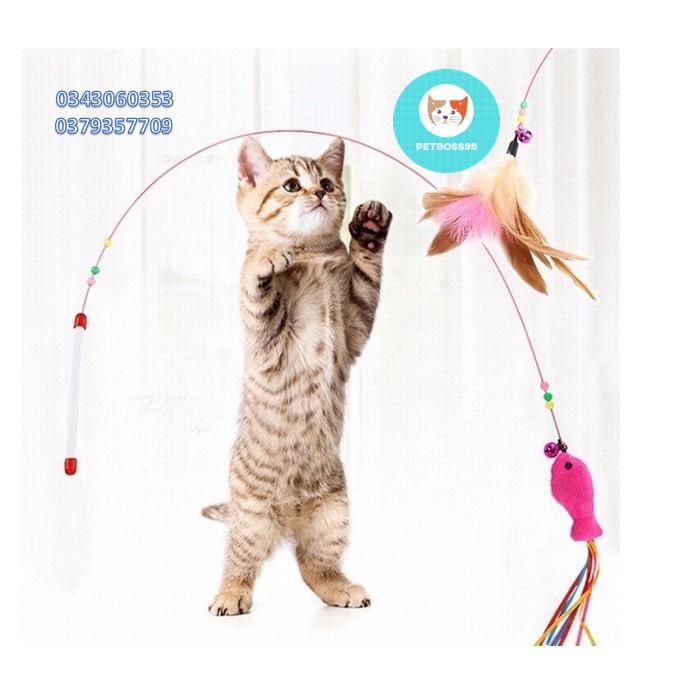 Cần câu mèo dây thép - Đồ chơi cho sen