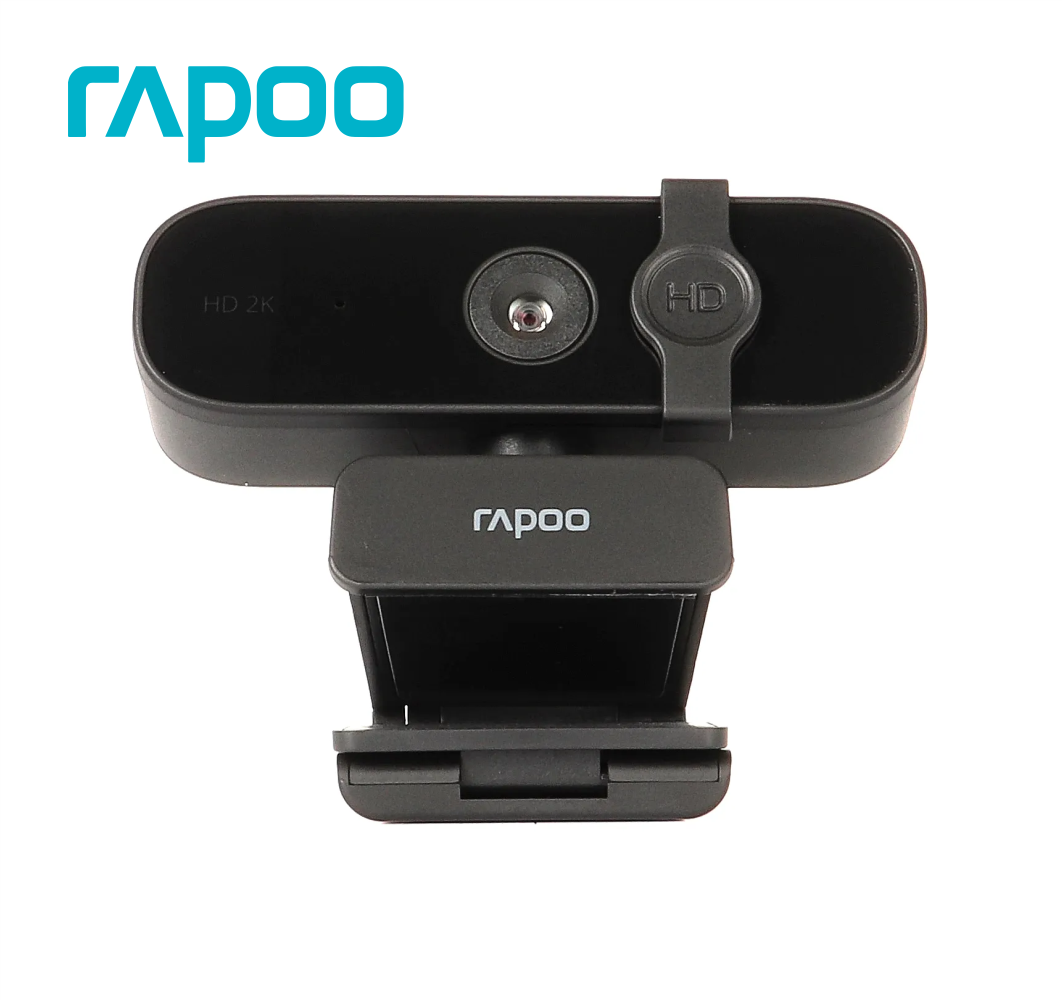 Webcam RAPOO XW2K Độ Phân Giải 2K, Micro Khử Ồn Kép, Góc Rộng 85 Độ, Quay Ngang 360 Độ - Hàng Chính Hãng