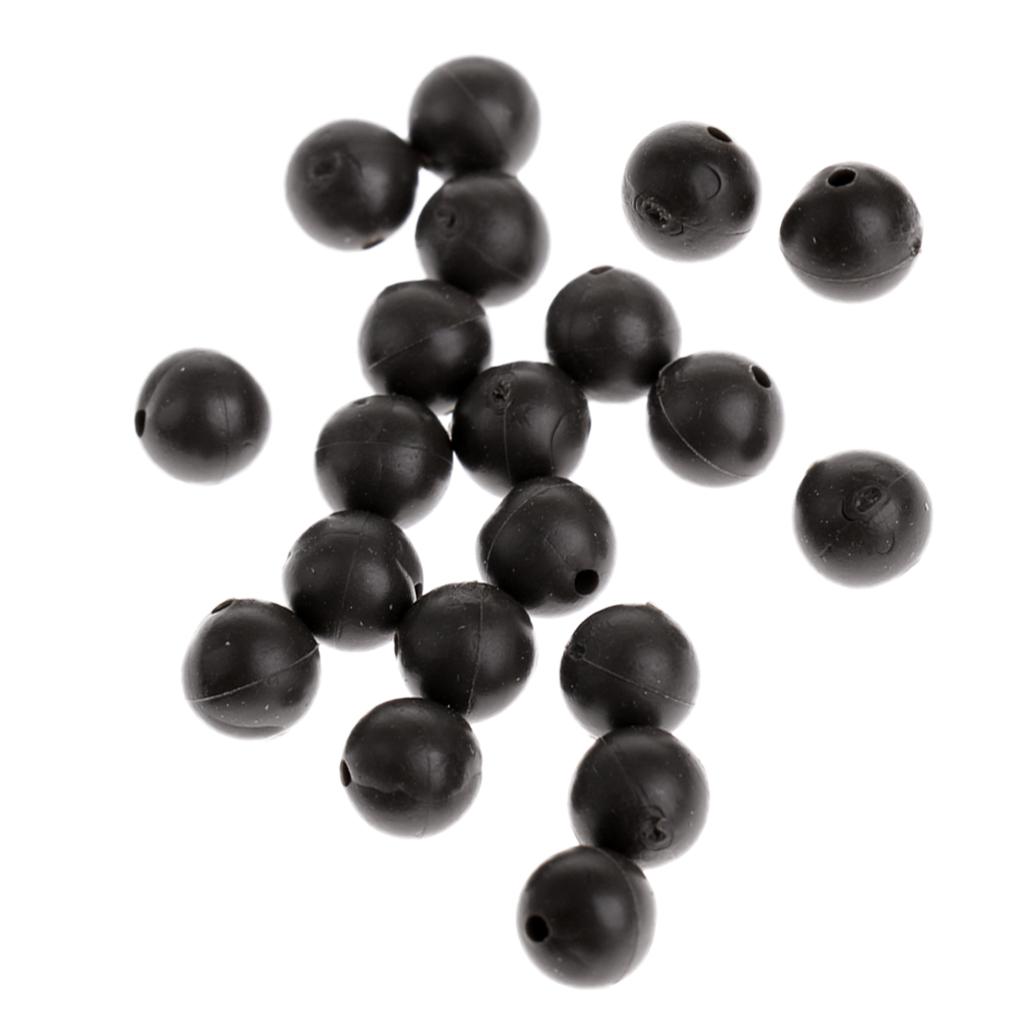 20pcs 5mm Rubber Fishing Beads Lures Floating Rig Beads Carp Fishing Tackle