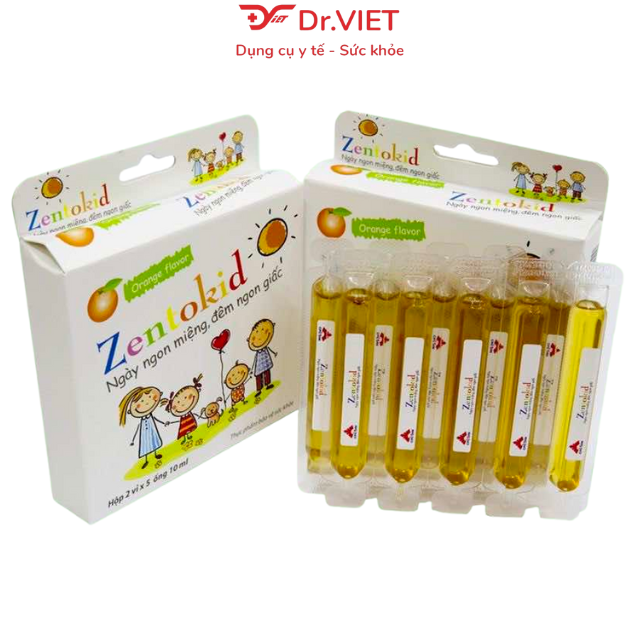 Siro Zentokid Hộp 10 ống (10ml) - Giúp bé ăn ngon, ngủ ngon, tiêu hóa tốt