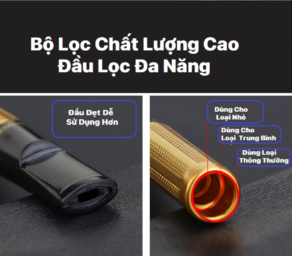 Bộ Tẩu Lọc Thuốc Đa Năng 5 in 1 Giá Rẻ Dùng Cho Tất Cả Các Size Nhỏ - Trung Bình - Thông Thường