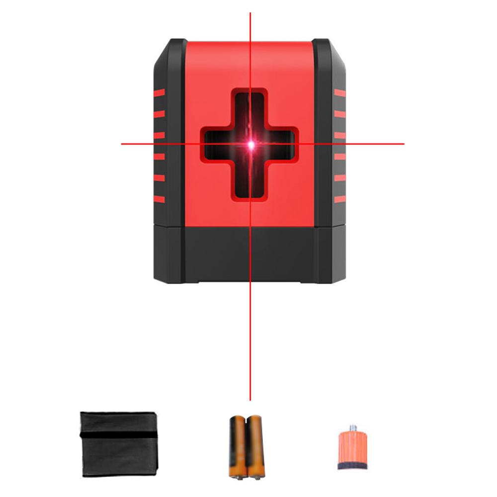 Small Portable 2 Lines Laser Level Leveling Laser 3° Self Levelling Diagonal Line Multi-function Laser Level for Household Flooring Tile Layout Door Window Install