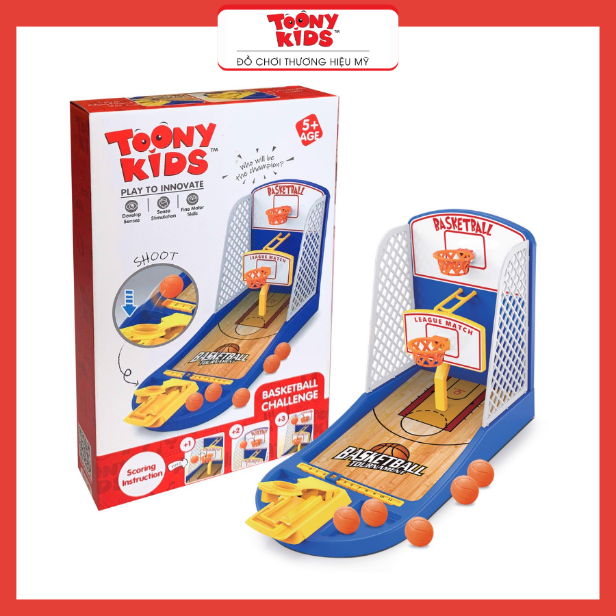 Đồ Chơi Bộ Bắn Bóng Rổ TOONYKIDS - Đồ Chơi Vận Động Cho Bé - BASKETBALL CHALLENGE TN141