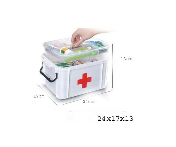 Hộp nhựa đựng đồ y tế đồ Nail mỹ phẩm gia đình đa năng (Cỡ nhỏ 24x17x13cm)