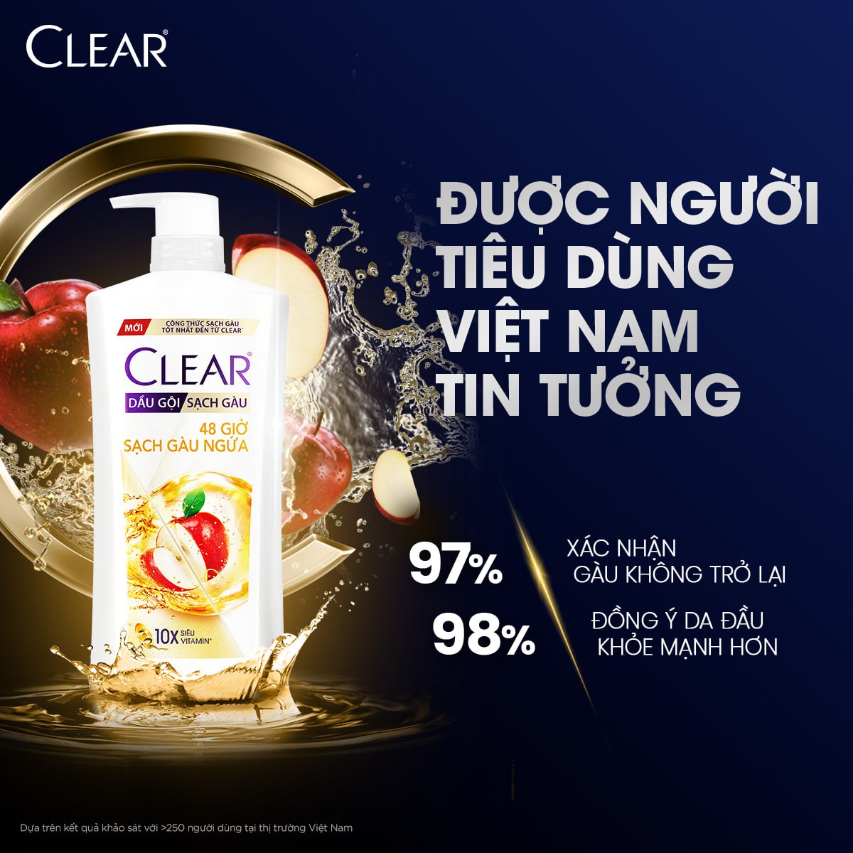 Dầu Gội Clear Thảo Dược Nuôi Dưỡng Da Đầu Từ Gốc, Sạch Gàu Và Giảm Gãy Rụng 630g - Gừng &amp; Hoa Cúc