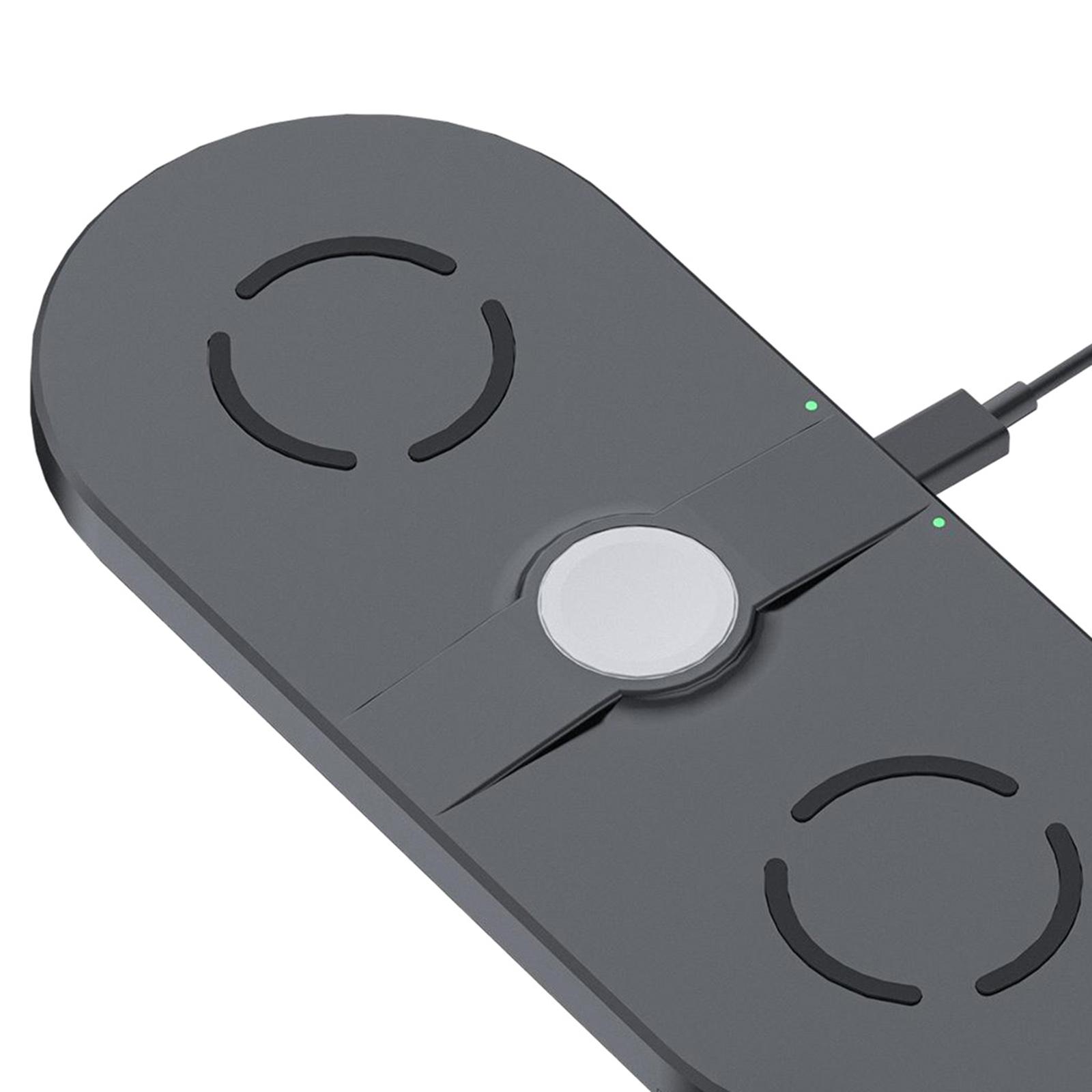 3 in 1 Wireless Charger Pad15W for  SE 2020, 11, 11 Pro, 11 Pro Max